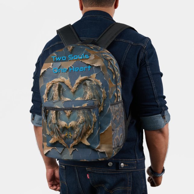 Mochila Impresa Backpack Paper Cut Eagle Two Souls One Heart (Insitu (Modelo))
