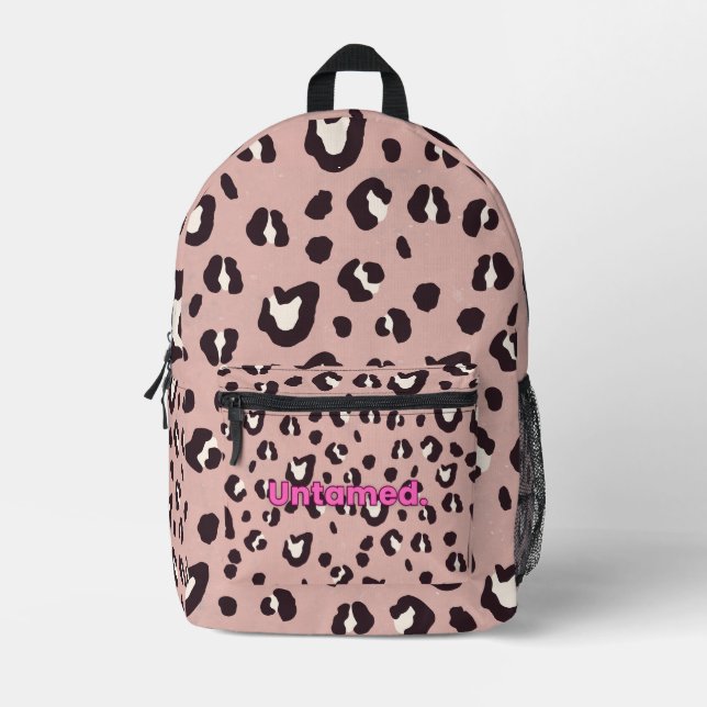 Mochila Impresa Bag pink animal print (Anverso)