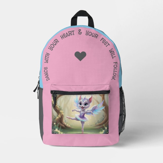 Mochila Impresa Baile Con Su Corazón... (Anverso)