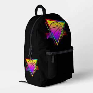 Mochila Impresa Balón de Baloncesto Retro Moderno
