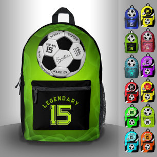 Mochila Impresa Balón de Fútbol Personalizado Cumpleaños Edad No