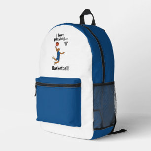 Mochila Impresa Baloncesto Me encanta jugar baloncesto