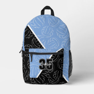 Mochila Impresa balones de voleibol con arte de línea sobre bloque