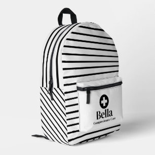 Mochila Impresa Banda de nombres de enfermeras personalizadas