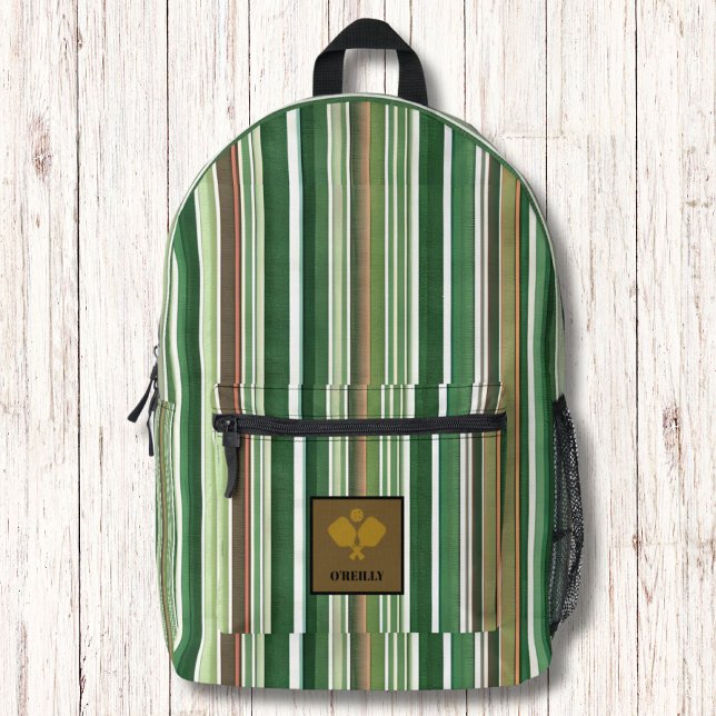 Mochila Impresa Banda verde y marrón Motograma moderno (Subido por el creador)