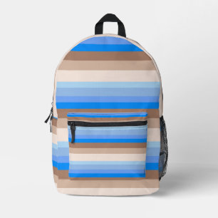 Mochila Impresa Bandas azules y marrones