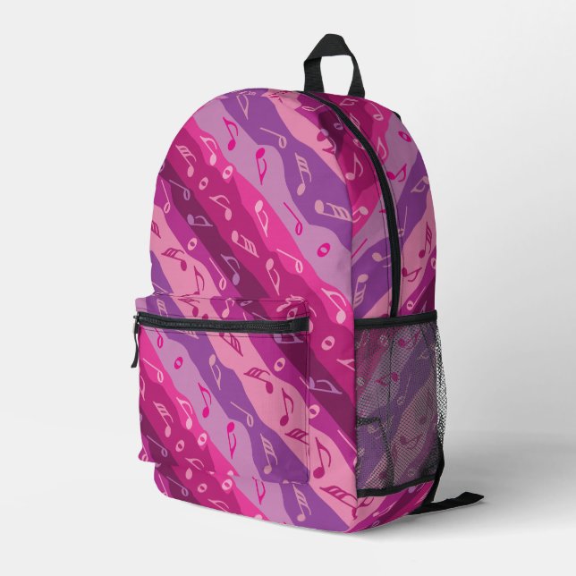 Mochila Impresa Bandas de notas de música (Esquina derecha trasera )