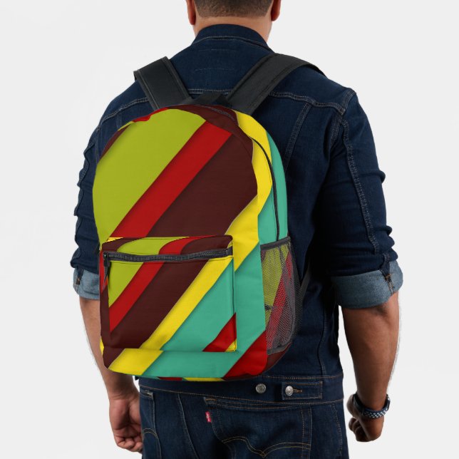 Mochila Impresa Bandas diagonales multicolores (Insitu (Modelo))