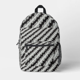 Mochila Impresa Bandas en blanco y negro