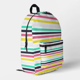 Mochila Impresa Bandas horizontales coloreadas
