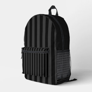 Mochila Impresa Bandas verticales Elagnat Black & Smoky Black