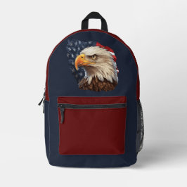 Mochila Impresa Bandera americana águila calva