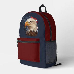 Mochila Impresa Bandera americana águila calva