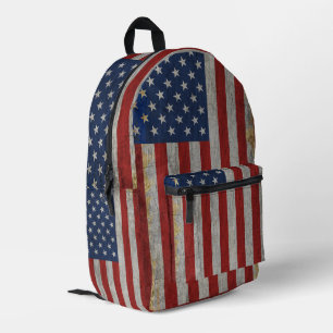 Mochila Impresa Bandera Americana Angustiada 4 de Julio Patriótica