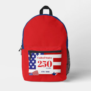 Mochila Impresa Bandera Americana USA Patriótica Celebración 250 A