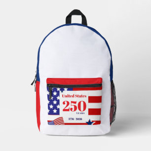 Mochila Impresa Bandera Americana USA Patriótica Celebración 250 A
