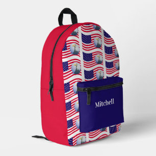 Mochila Impresa Bandera Americana y Águila
