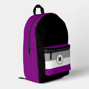 Mochila Impresa Bandera de asexualidad personalizada