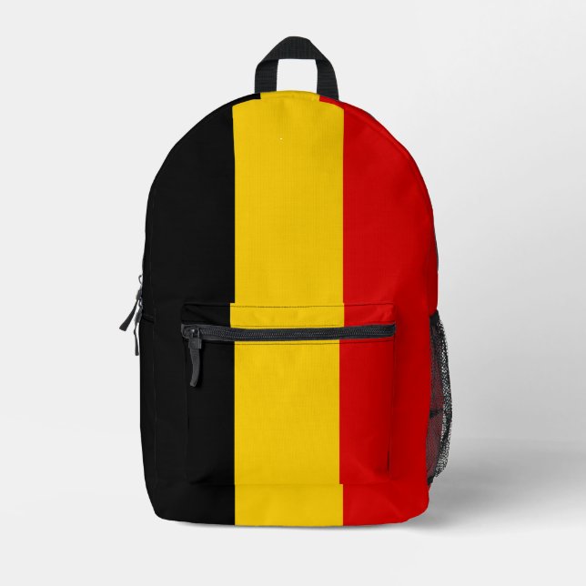 Mochila Impresa Bandera de Bélgica (Anverso)