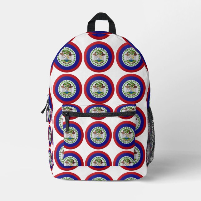 Mochila Impresa Bandera de Belice (Anverso)