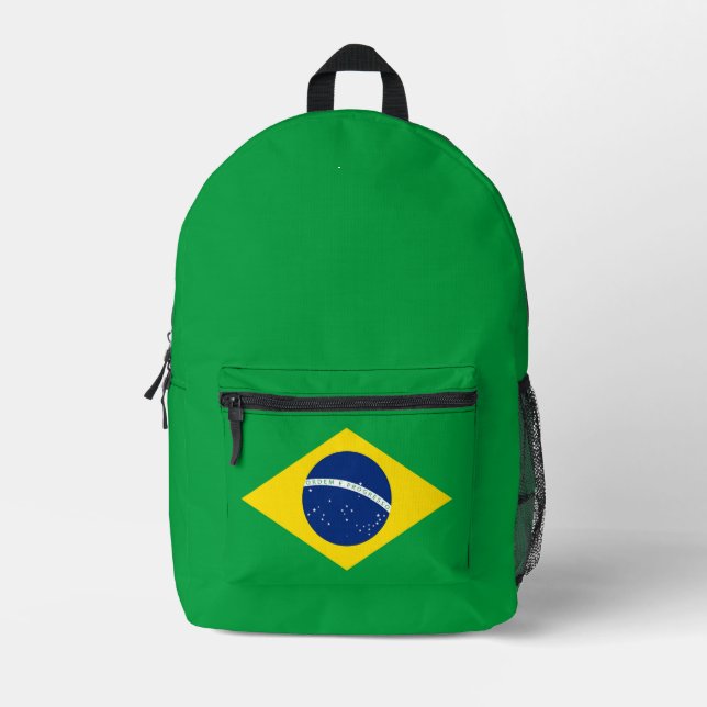 Mochila Impresa Bandera de Brasil (Anverso)