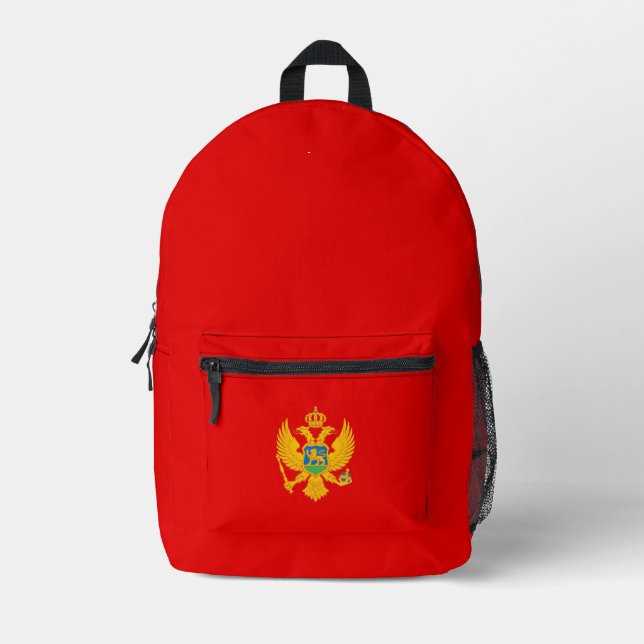 Mochila Impresa Bandera de Montenegro (Anverso)