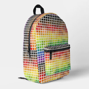 Mochila Impresa Bandera de orgullo gay arcoíris colorida a cuadros
