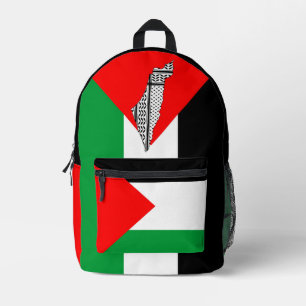 Mochila Impresa Bandera de Palestina y mapa con el modelo de Keffi