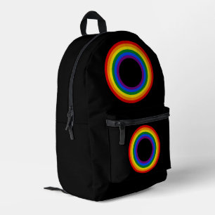 Mochila Impresa BANDERA DE RAINBOW - CADENAS - Anillos de colores 