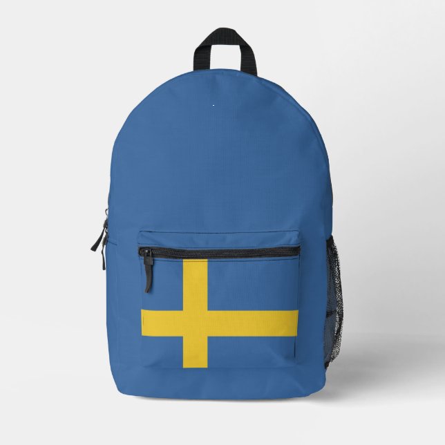 Mochila Impresa Bandera de Suecia (Anverso)