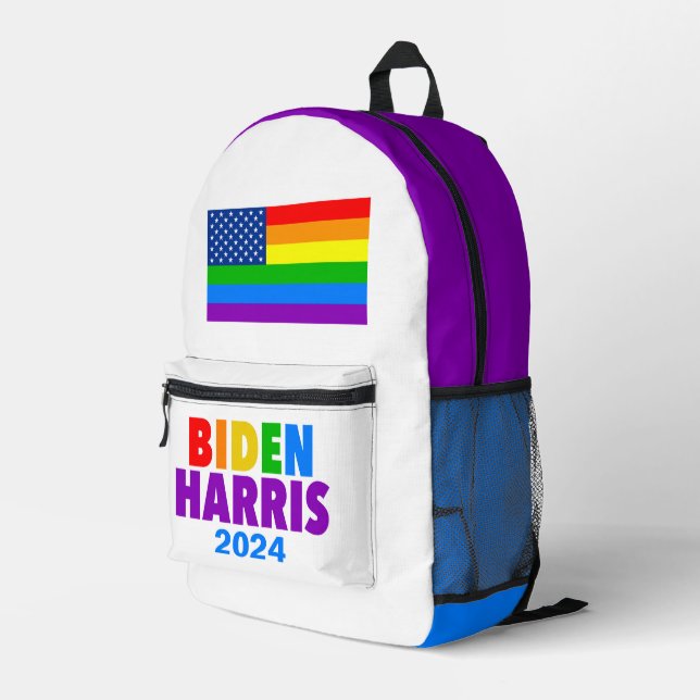 Mochila Impresa Bandera estadounidense arcoíris personalizada LGBT (Esquina derecha trasera )