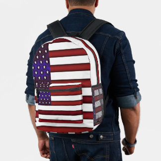 Mochila Impresa Bandera estadounidense Grabado en relieve moderna