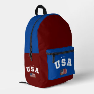 Mochila Impresa Bandera estadounidense patriota del Día de la Inde