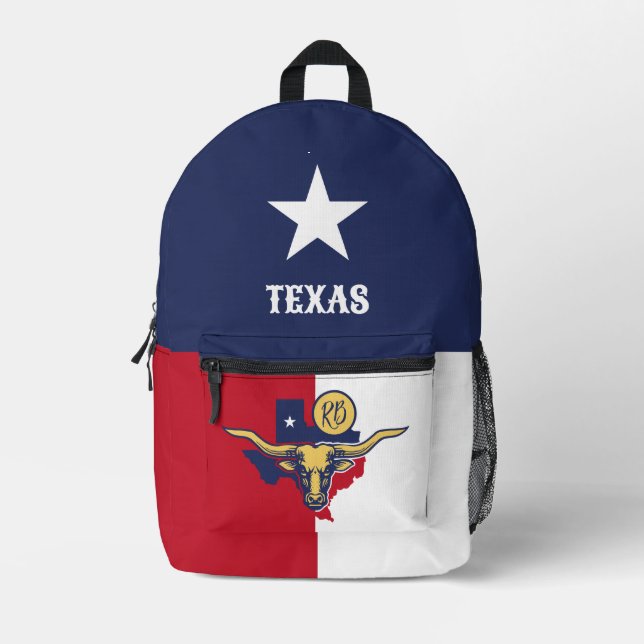 Mochila Impresa Bandera Estatal de Texas (Anverso)