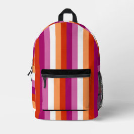 Mochila Impresa Bandera Lesbiana LGBTQ+ Estriba Orgullo -