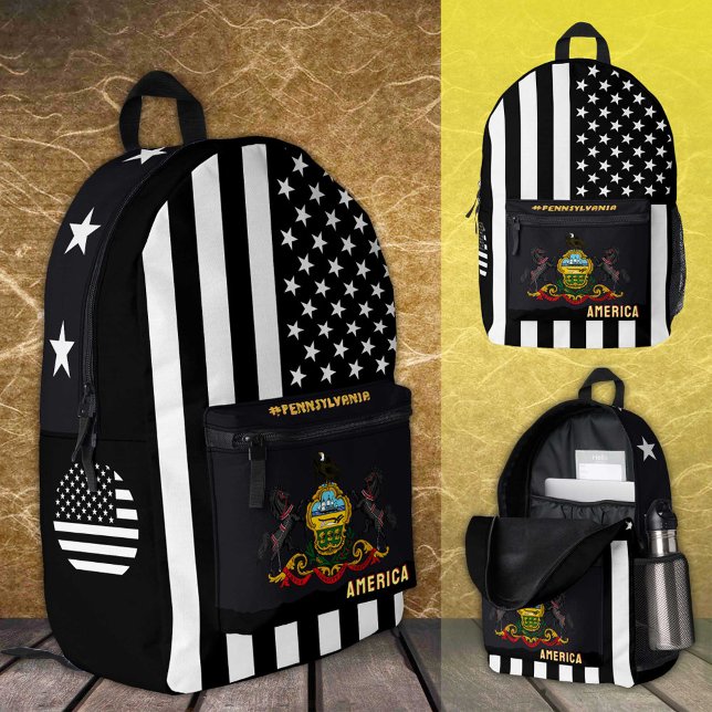 Mochila Impresa Bandera personalizada de Pennsylvania, bandera est (Subido por el creador)