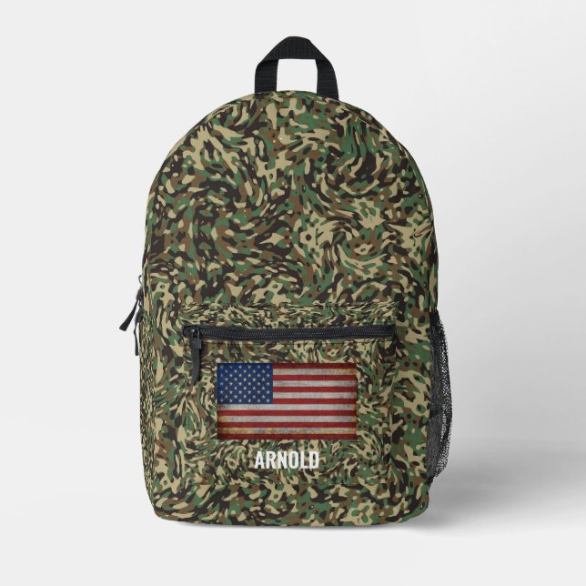 MOCHILA IMPRESA BANDERA PERSONALIZADA NOMBRE PERSONALIZADO CAMO BA (Anverso)