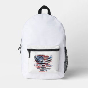 Mochila Impresa Bandera y águila de los Estados Unidos. Independen