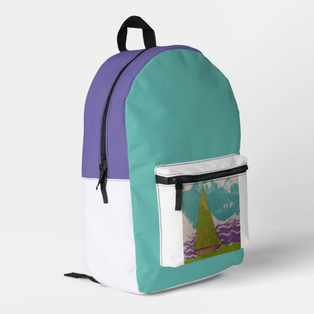 Mochila Impresa Barcos de vela (Esquina izquierda trasera)