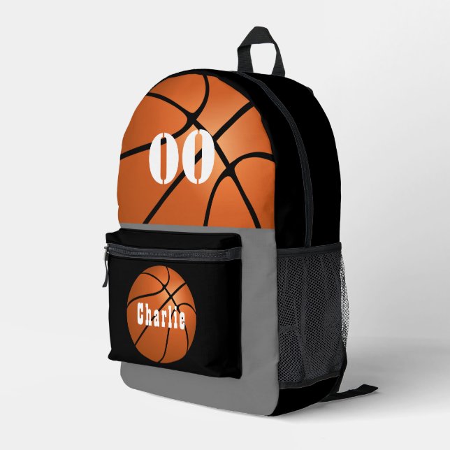 Mochila Impresa BARRA DE BALONCESTO personalizado PERSONALIZAR BOL (Esquina derecha trasera )