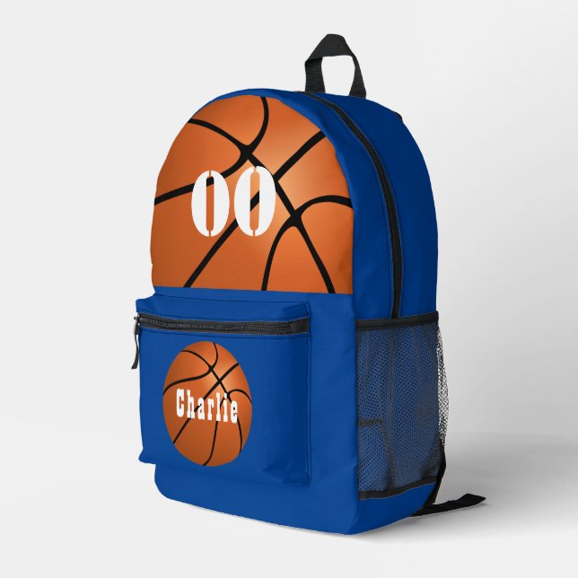 Mochila Impresa BARRA DE BALONCESTO personalizado PERSONALIZAR BOL (Esquina derecha trasera )