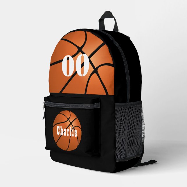 Mochila Impresa BARRA DE BALONCESTO personalizado PERSONALIZAR BOL (Esquina derecha trasera )