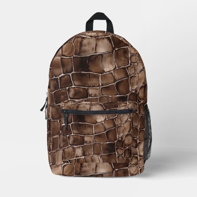 Mochila Impresa Barra de Chocolate Marrón (Anverso)