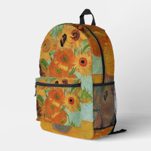Mochila Impresa Base con doce girasoles de Vincent van Gogh