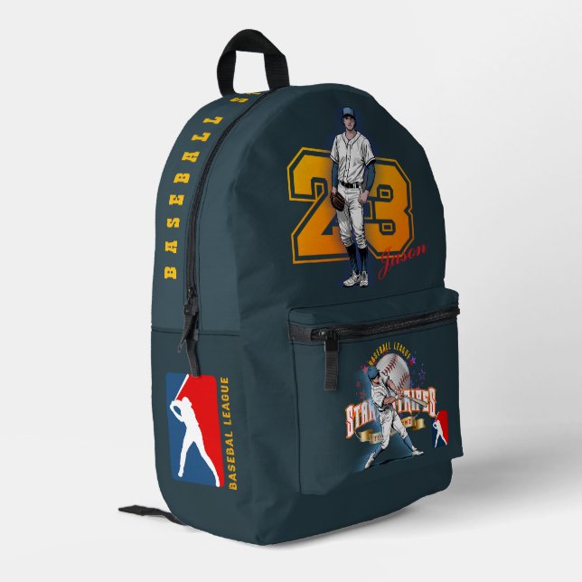 Mochila Impresa Baseball Stars & Stripes (modo D.) |  (Esquina izquierda trasera)