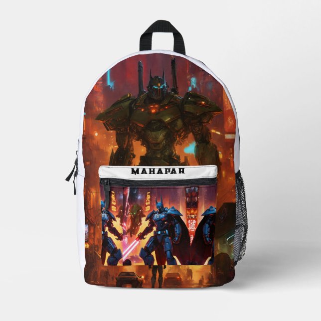 Mochila Impresa "Bat-Cyber Armor Draculiano" (Anverso)