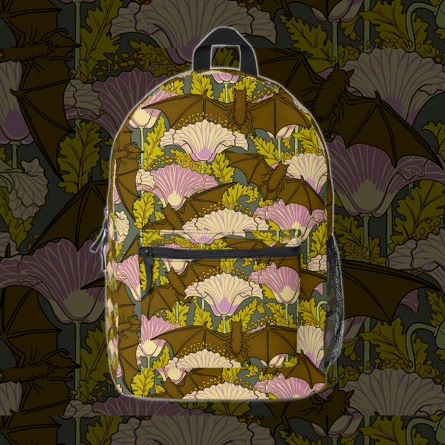Mochila Impresa Bates Art Nouveau con flores (Subido por el creador)
