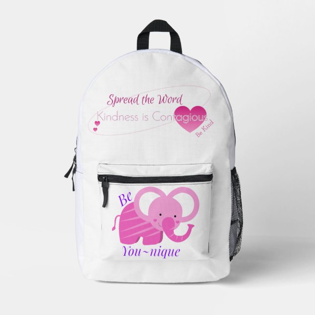 Mochila impresa Be You-nique (Anverso)