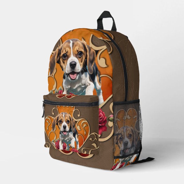 Mochila Impresa Beagle lindo (Esquina derecha trasera )
