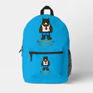 Mochila Impresa Bear Minimum Funny Pun Art